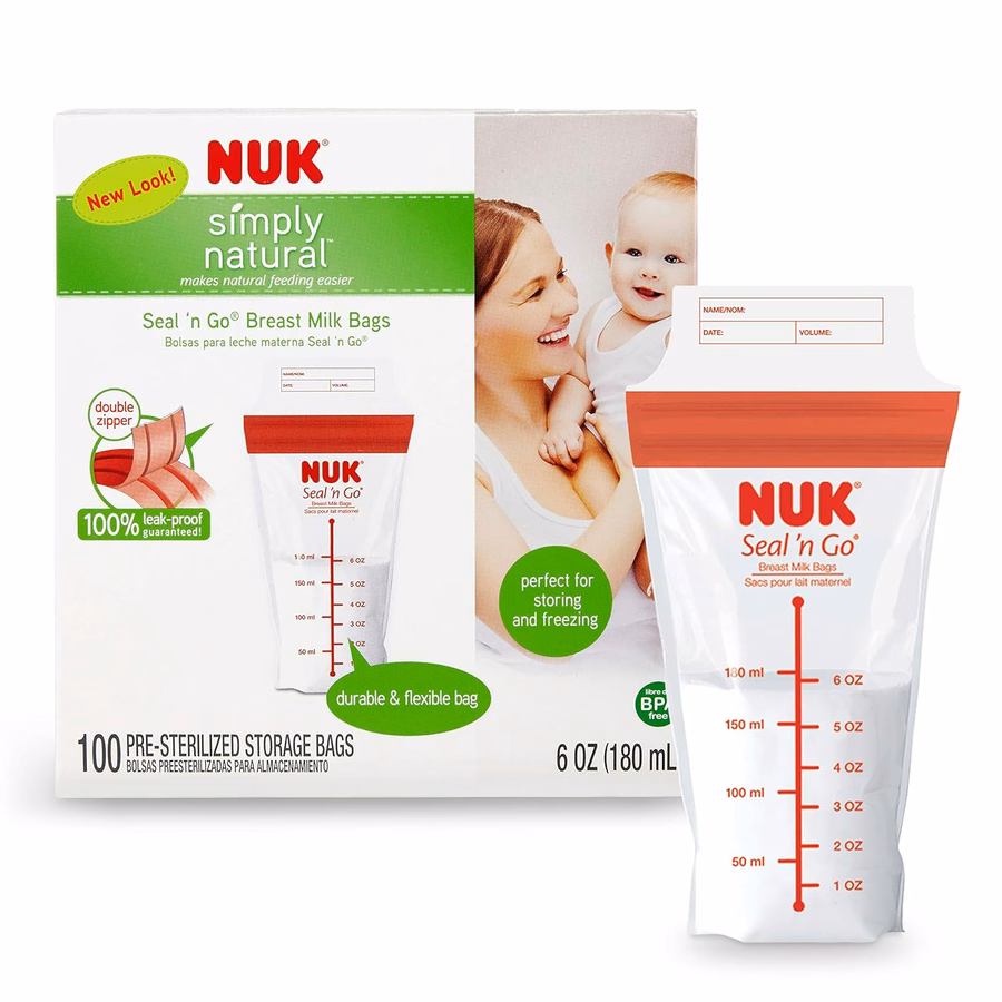NUK Simply Natural Seal n' Go Breast Milk Bags : Breast Milk Storage Bags : Baby