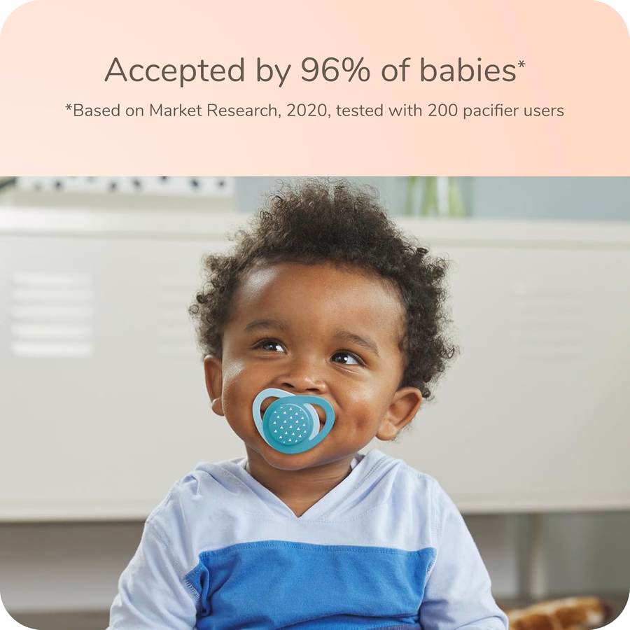 NUK Glow-in-the-Dark Orthodontic Pacifier with Heart-Shaped Shield, BPA-Free, fits 18-36 Months, 4-Pack : Health & Household