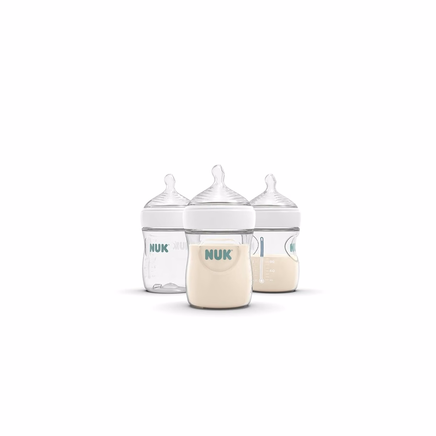 NUK Simply Natural Baby Bottle Nipples - Slow Flow, Silicone, Extra Soft, Anti-Colic Air System, BPA-Free, Pack of 2 : Baby