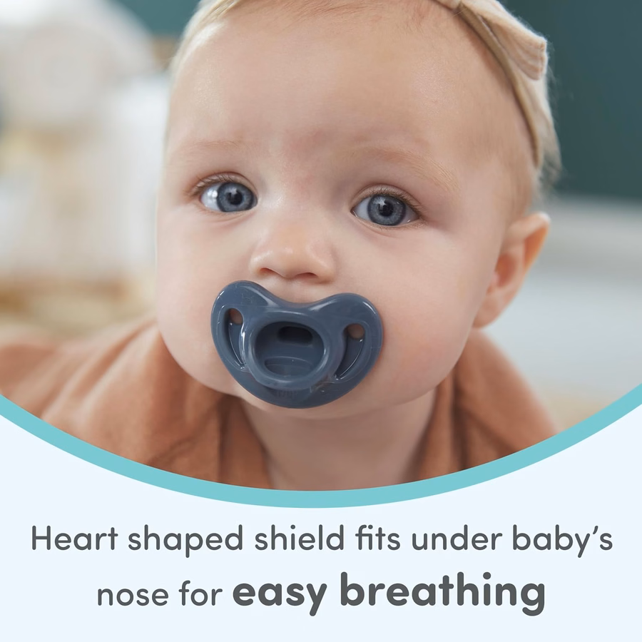 NUK Timeless Comfy Pacifier | 100% Silicone, One-Piece Design | BPA-Free, Gentle on Baby’s Skin | 5-Pack, for 6-18M : Baby