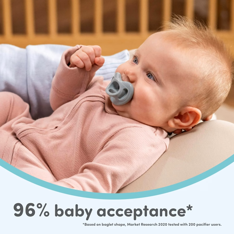 NUK Timeless Comfy Pacifier | 100% Silicone, One-Piece Design | BPA-Free, Gentle on Baby’s Skin | 5-Pack, for 0-6M : Baby
