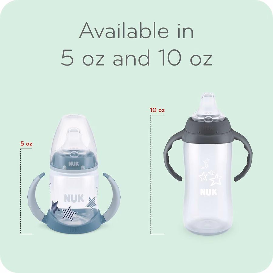 NUK Active Sippy Cup 10 oz 2 Pack 8+ Months Blue : Baby