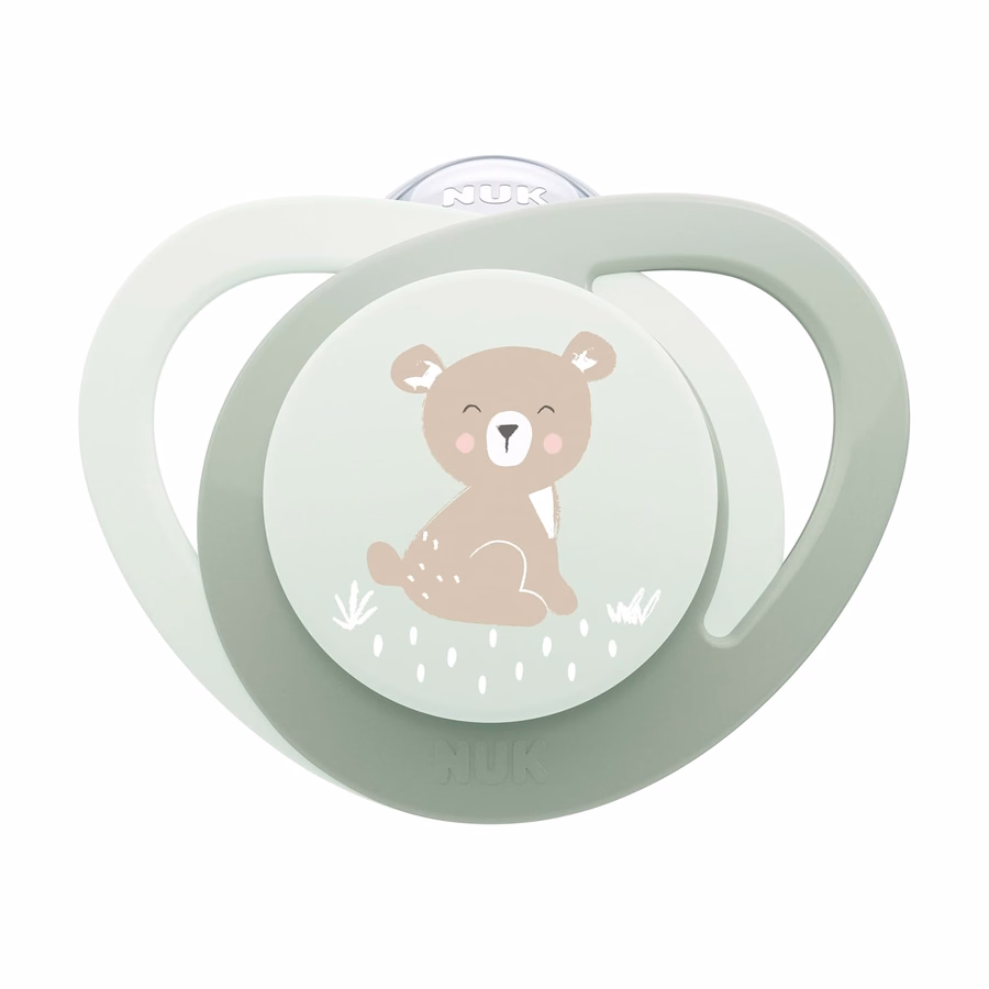 NUK Glow-in-the-Dark Orthodontic Pacifier with Heart-Shaped Shield, BPA-Free, fits 6-18 Months, 4-Pack : Health & Household