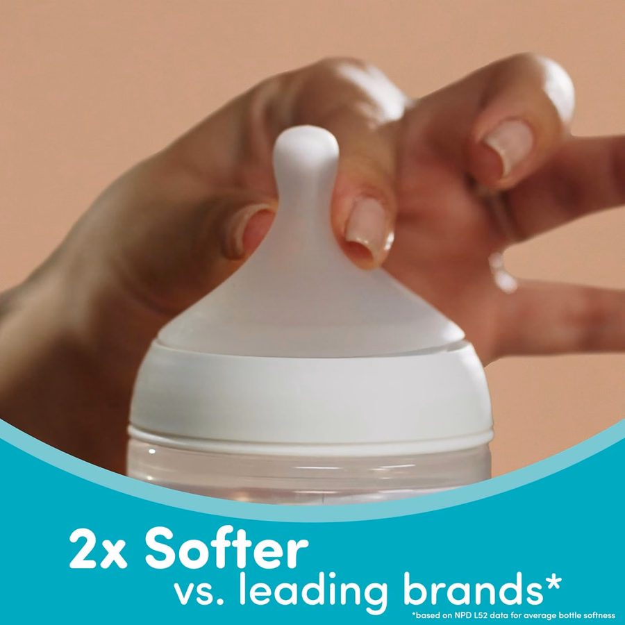 NUK Perfect Match 2-in-1 Natural and Anti-Colic Bottle with Slow Flow, Wide, Adaptable Nipple, 5oz., 2 Pack : Baby
