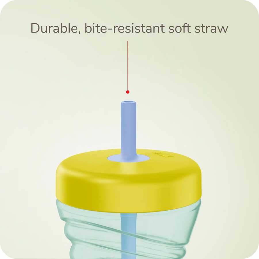 NUK Fun Grip Straw Cup, 3-Pack - Toddler Sippy Cup with Straw for Easy Drinking, Suitable for Ages 8 Months and Up : Baby