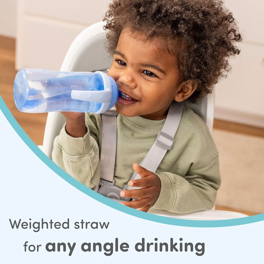 NUK First Choice Moana Learner Cup, 10 oz. Sippy Cup with Handles, Spill Proof, Leak Proof Soft Straw Cup, 2-pack : Baby