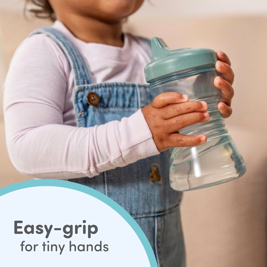 NUK First Choice Fun Grips Straw Cup 2.0, 10 oz. Sippy Cup with Handles, Leak Proof Straw Cup, 3-Pack : Baby